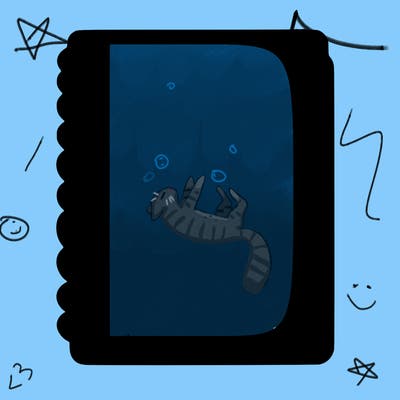 blank, realistic notebook