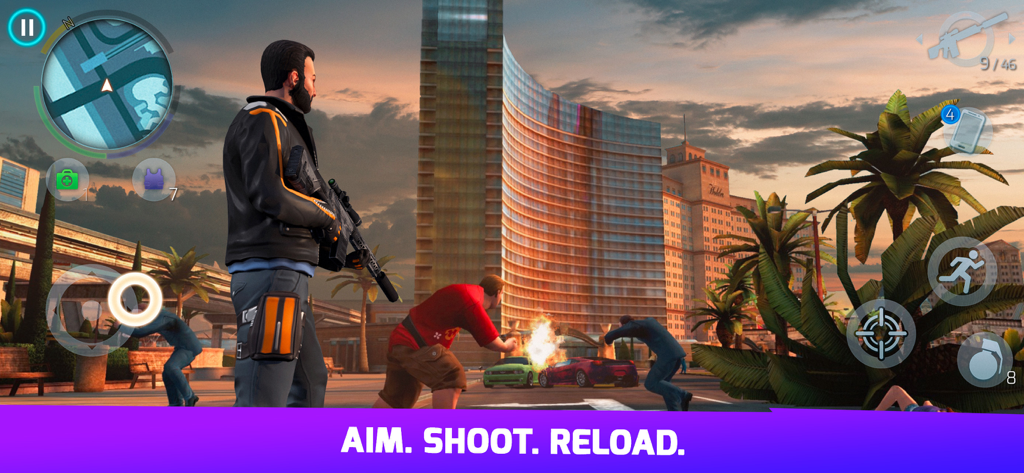 Gangstar Vegas - Mafia action - Jugabilidad de disparos en tercera persona en Gangstar Vegas con explosiones y combate urbano