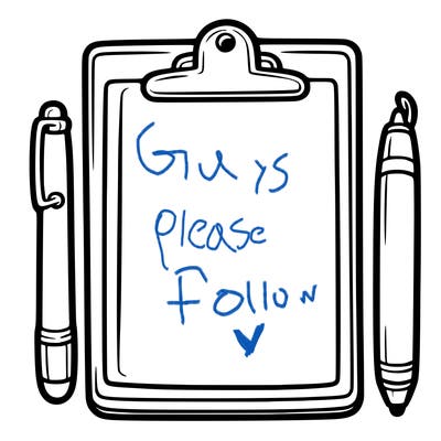 blank clip board with pen