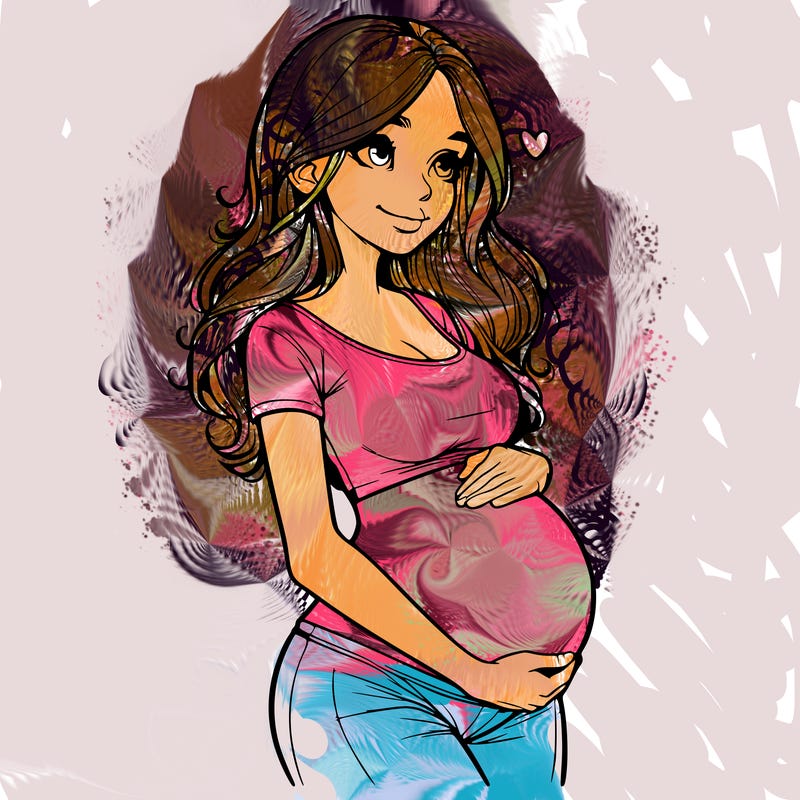 realistic pregnant girl