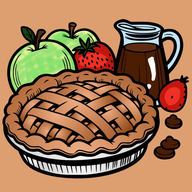a pie of food