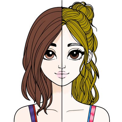 realistic girl split