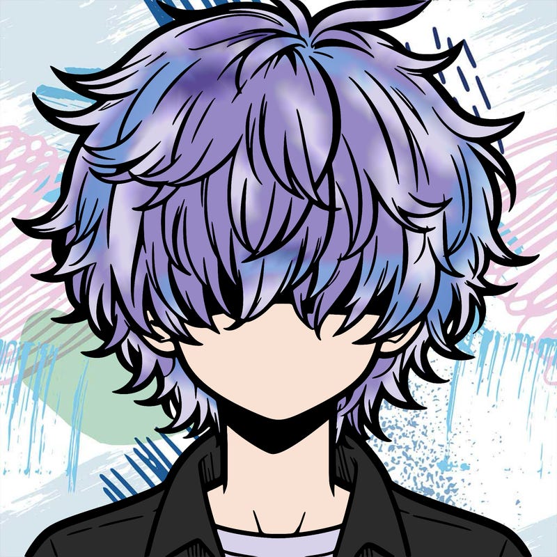 manga boy fluffy hair covering his eyes