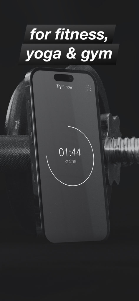 Gestures for a Music Player - Interfaz de reproductor de música minimalista mostrada en la pantalla de un teléfono apoyada en equipo de gimnasio