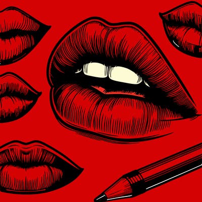 realistic  lips