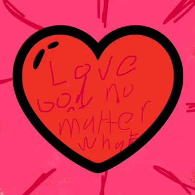 a blank heart