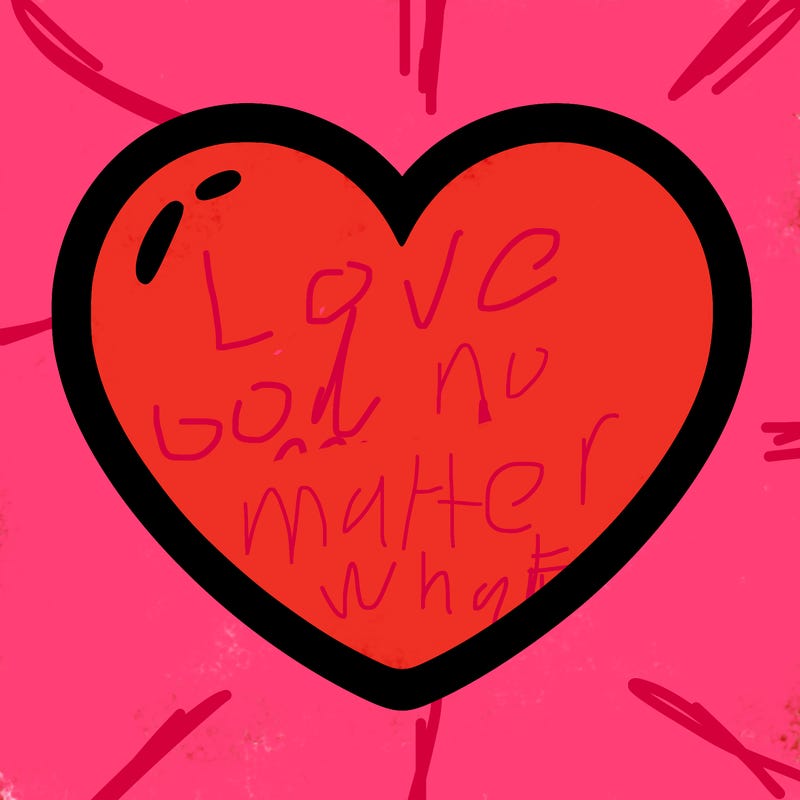 a blank heart