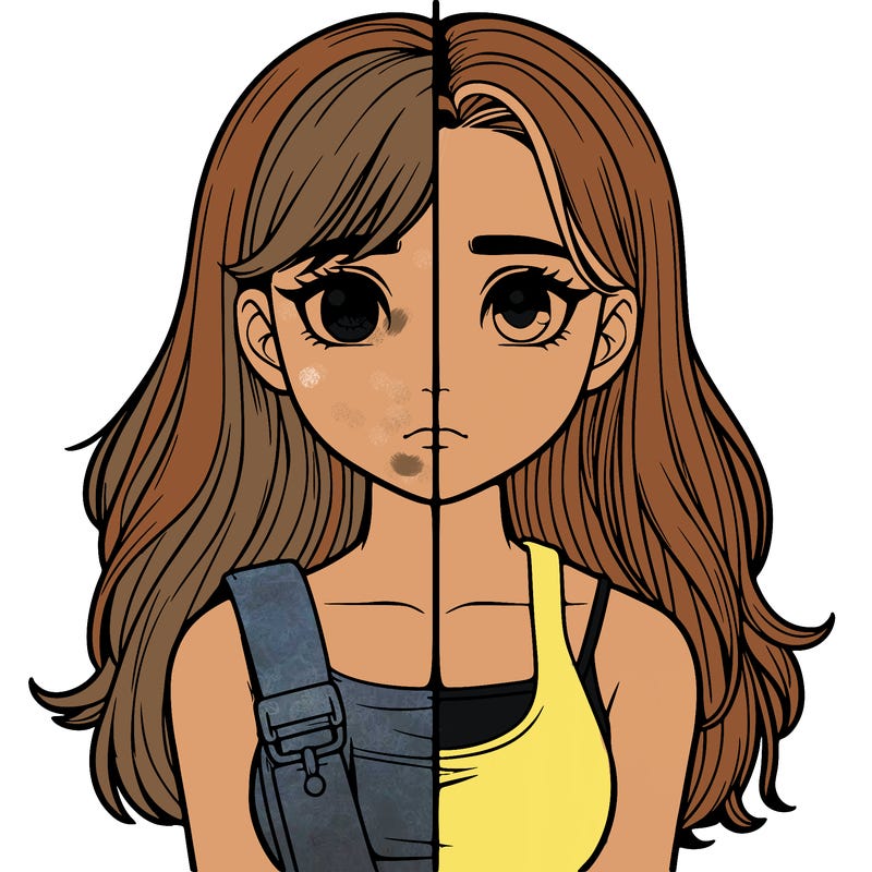 realistic girl split