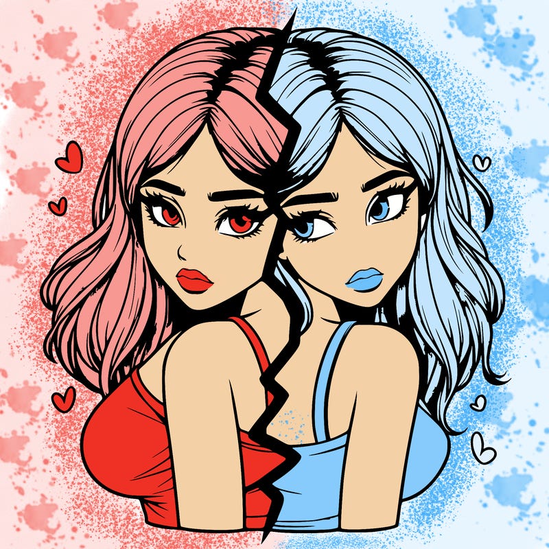 realistic girl split