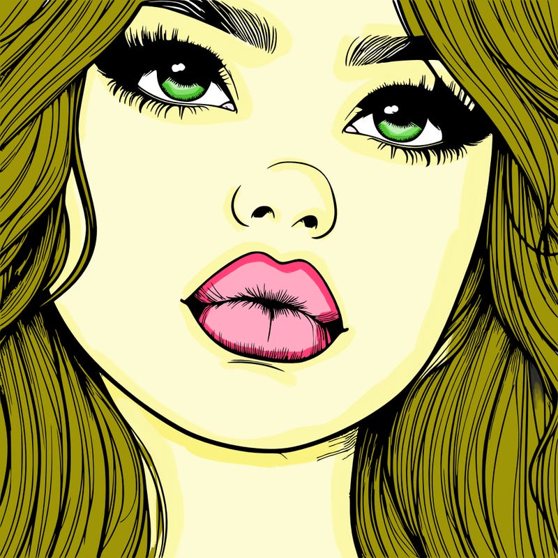 really realistic girl with lips