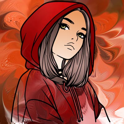 a realistic girl in a hoodie