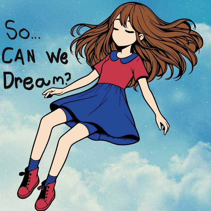 realistic girl floating