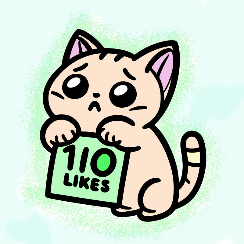 a cat begging for 10 likes