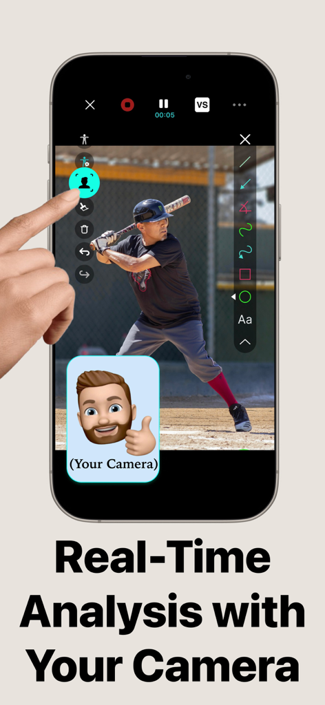 Stride: AI Form Coach - Real-time baseball form analysis on a smartphone using the Stride AI Form Coach app