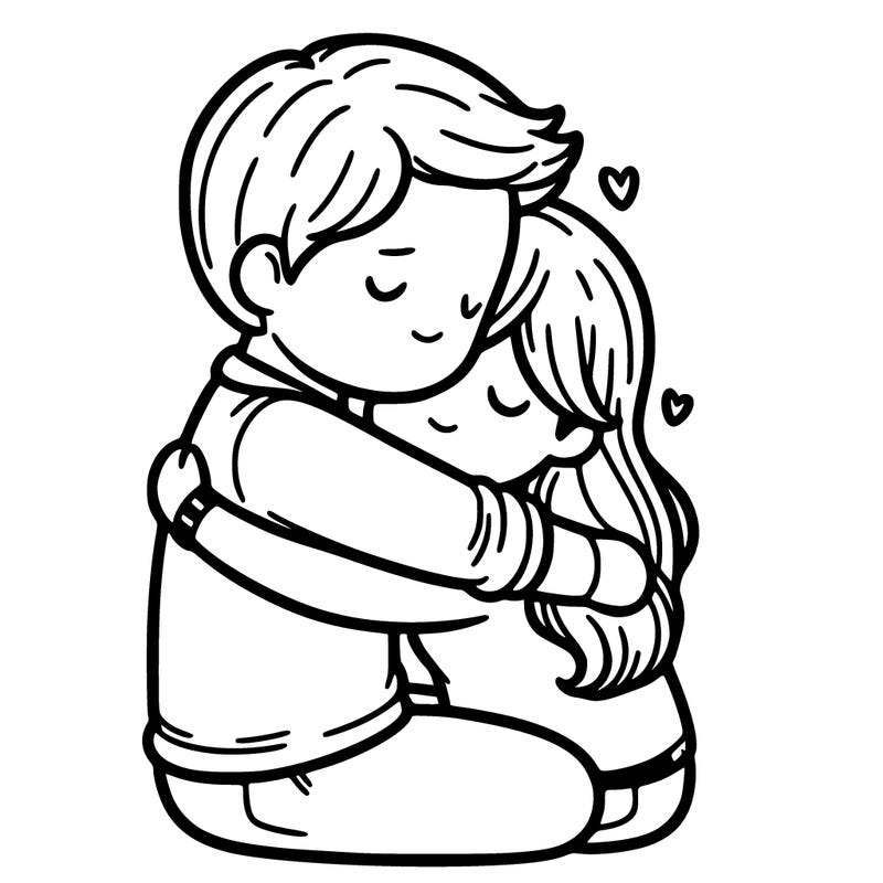 two people hugging