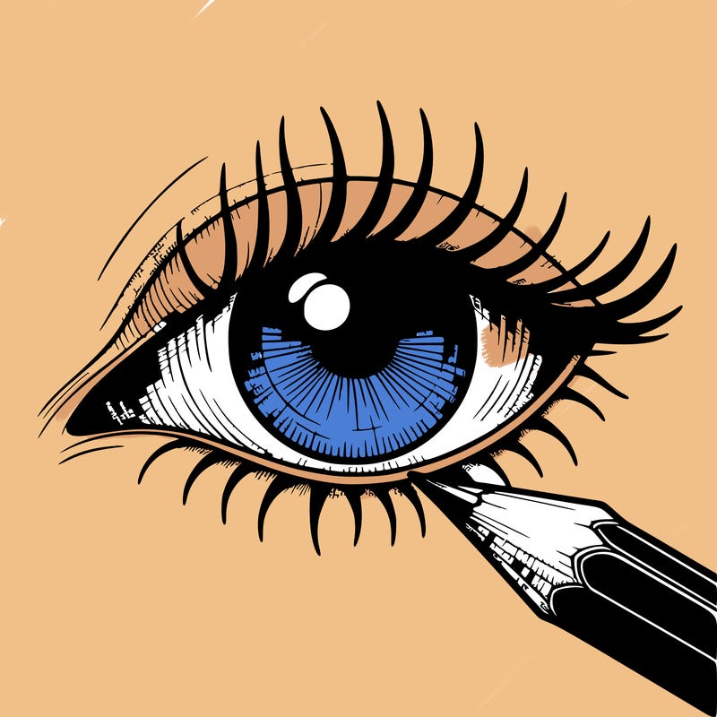 eye drawing pencil