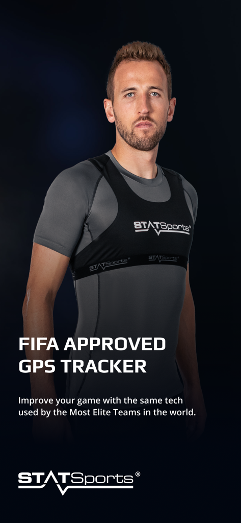 Harry Kane wearing the STATSports FIFA approved GPS tracker vest