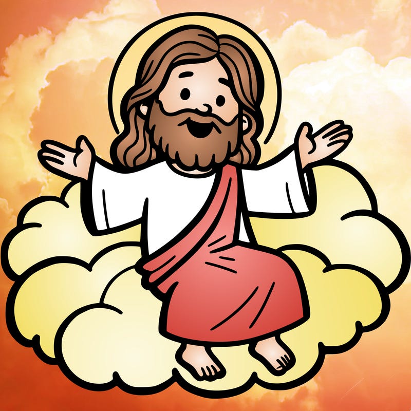 jesus on a cloud