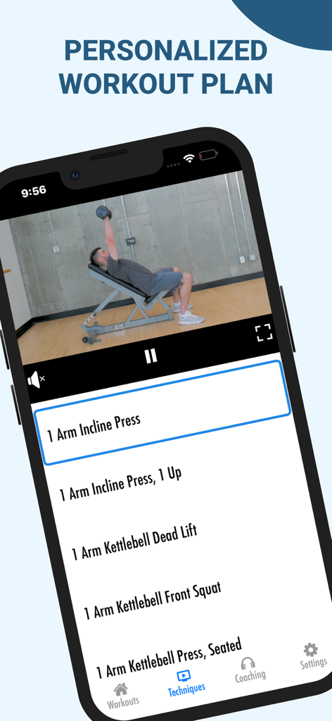 Bodyweight Workouts at Home - Smartphone screen showing a personalized workout plan and exercise video tutorials.