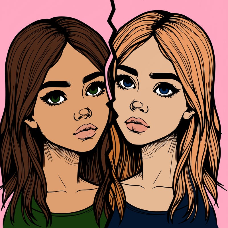 realistic girl split