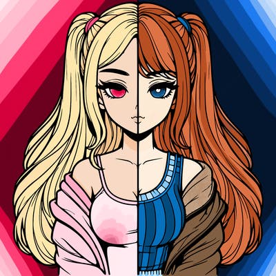 realistic girl split