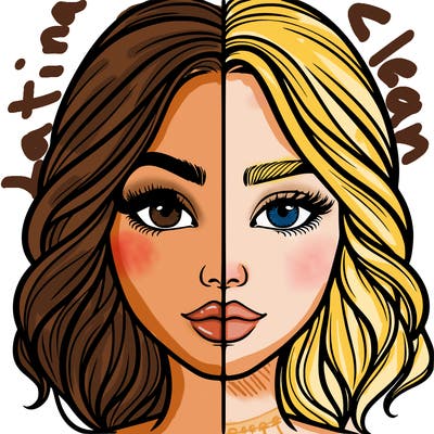 realistic girl split half