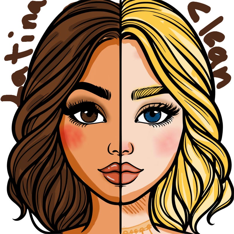 realistic girl split half