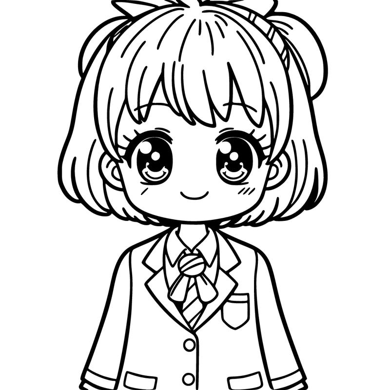 girl in school uniform