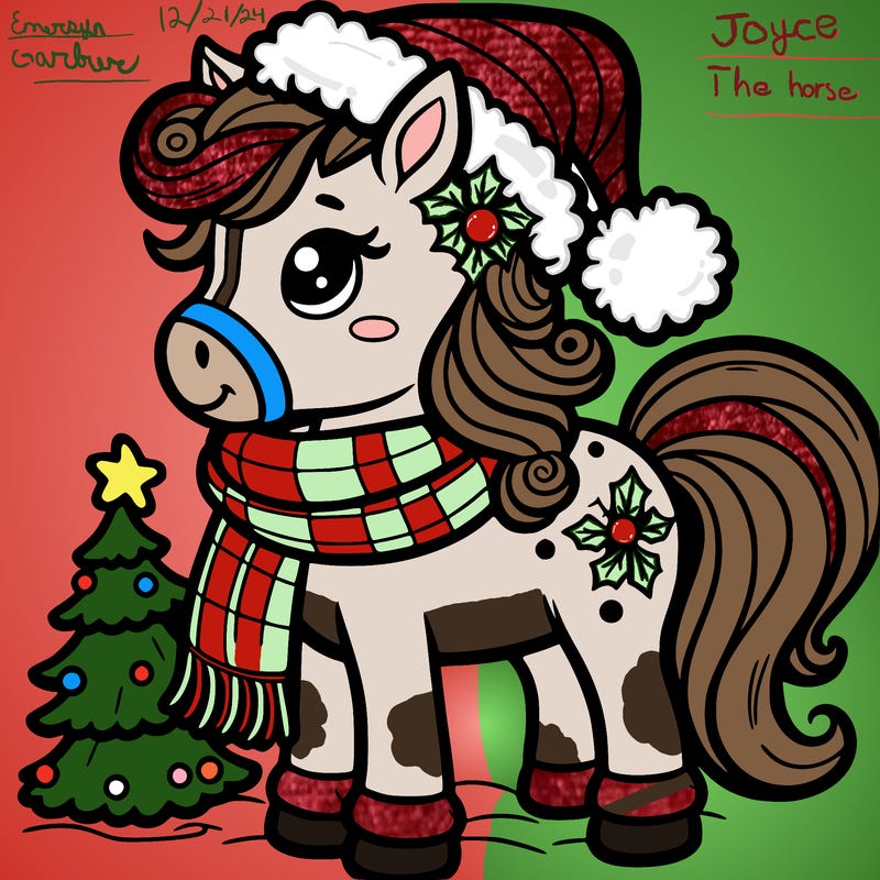 christmas horse
