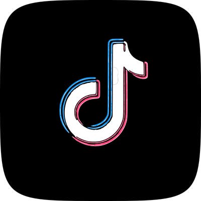 tiktok logo neon