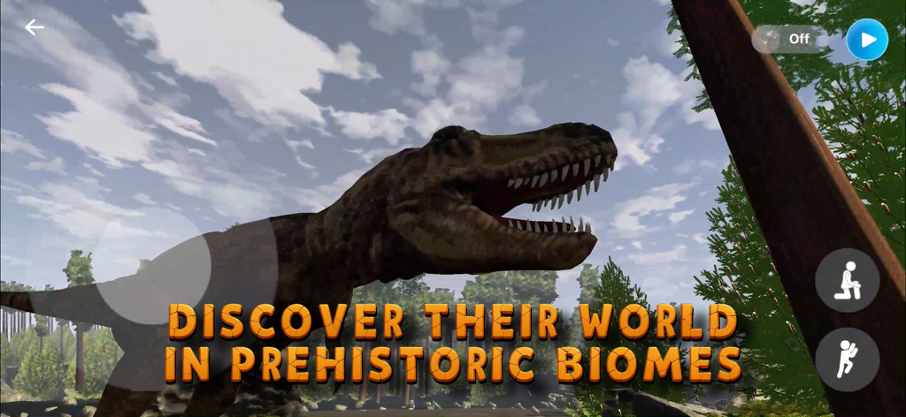 3D Dinopedia: Paleontology - A 3D model of a Tyrannosaurus Rex standing in a detailed prehistoric forest environment.
