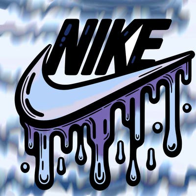 dripping nike logo