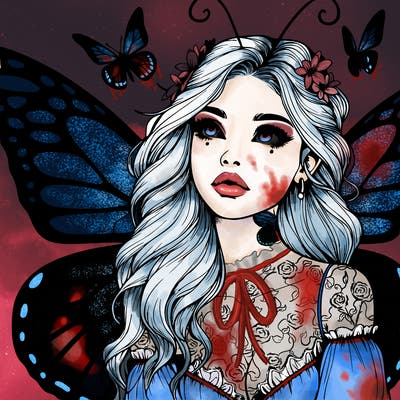 butterfly fairy realistic girl