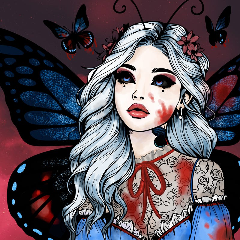 butterfly fairy realistic girl