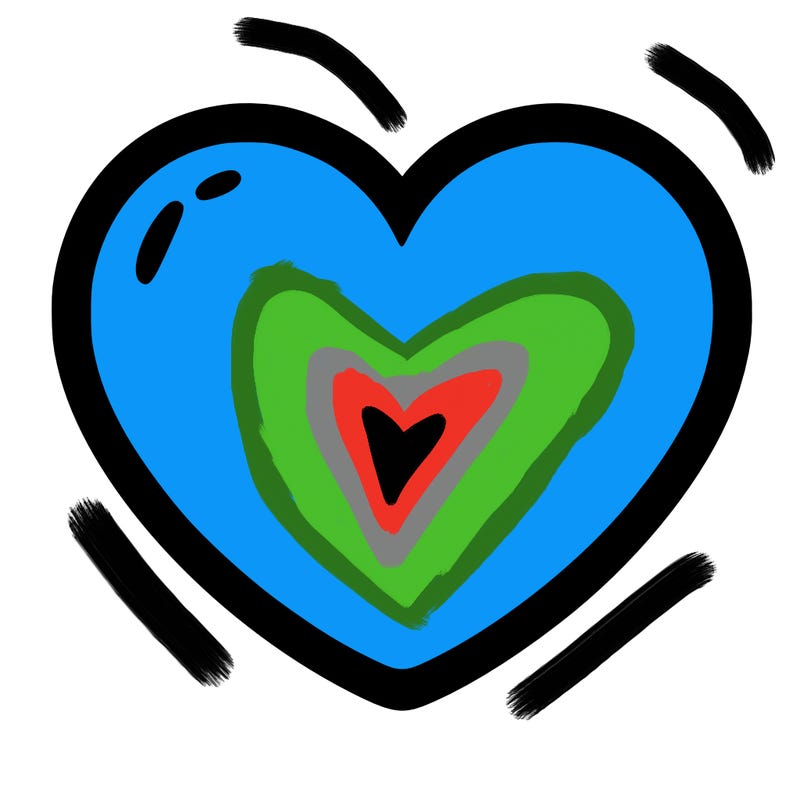 a blank heart