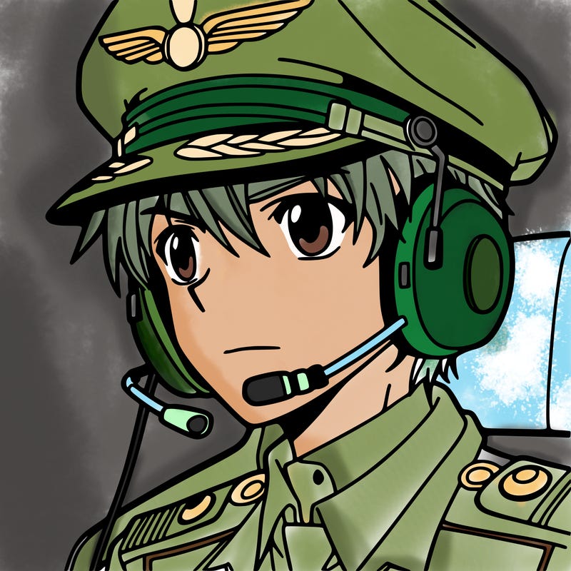 a pilot in an anime design