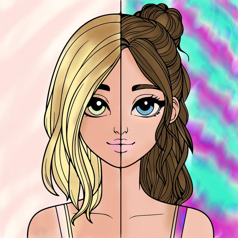 realistic girl split