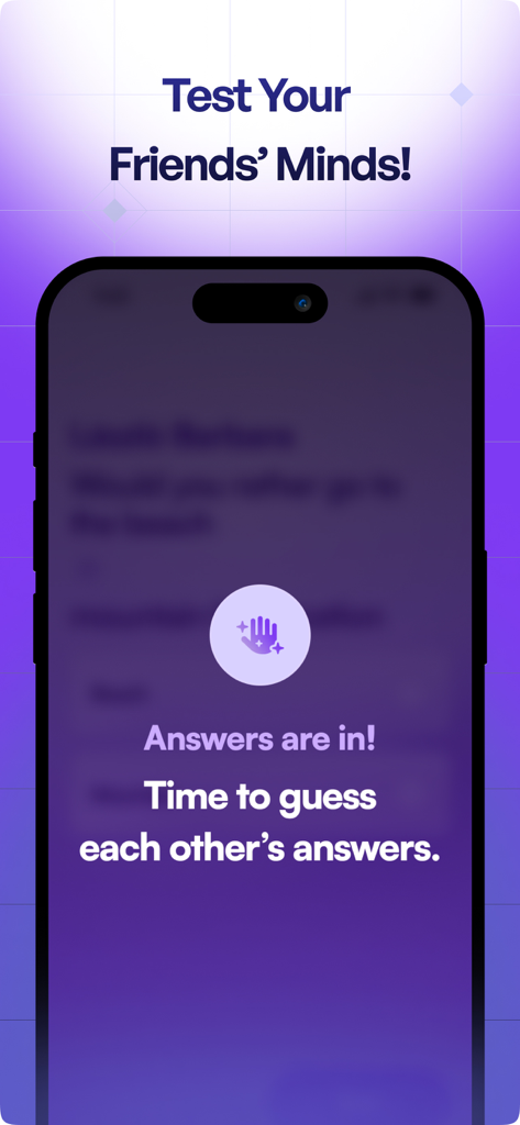 Pantalla del modo de juego 'Te Conozco' de la app Flizz, donde los amigos adivinan las respuestas de los demás