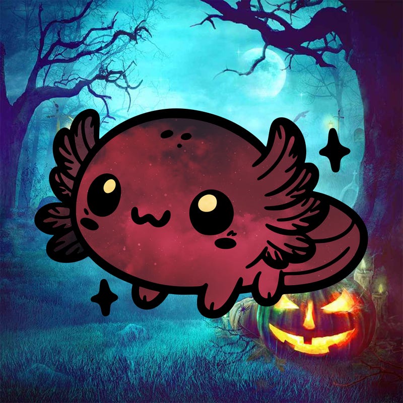 cute easy baby axolotl