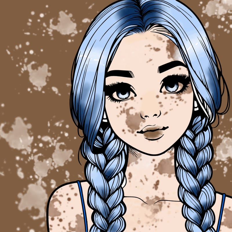 realistic girl with braids