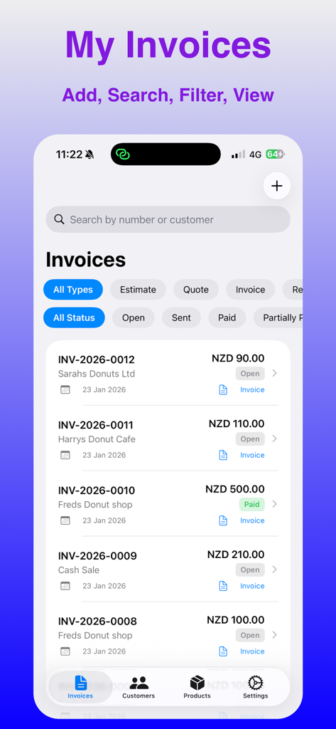 My Invoices - Business App | MWM
