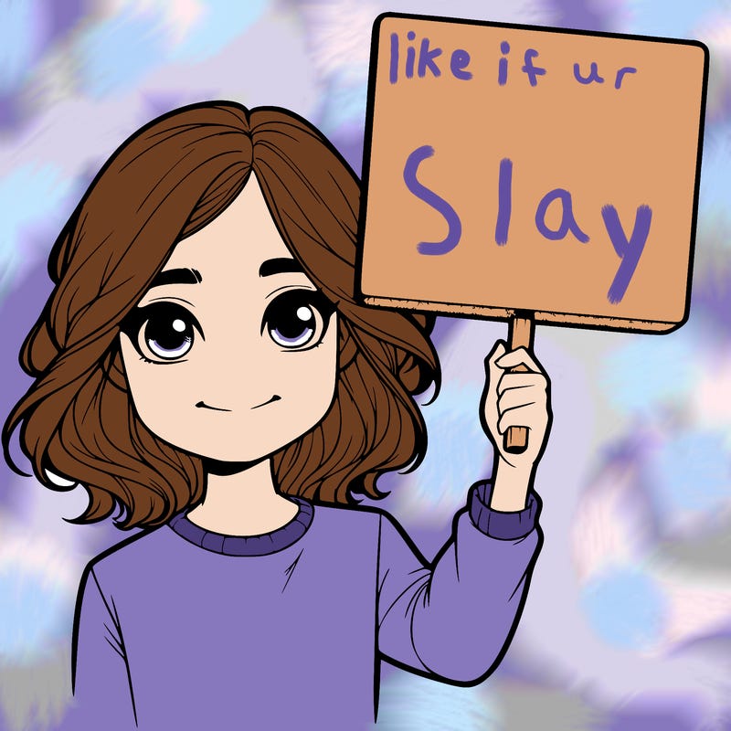 realistic girl holding up a sign