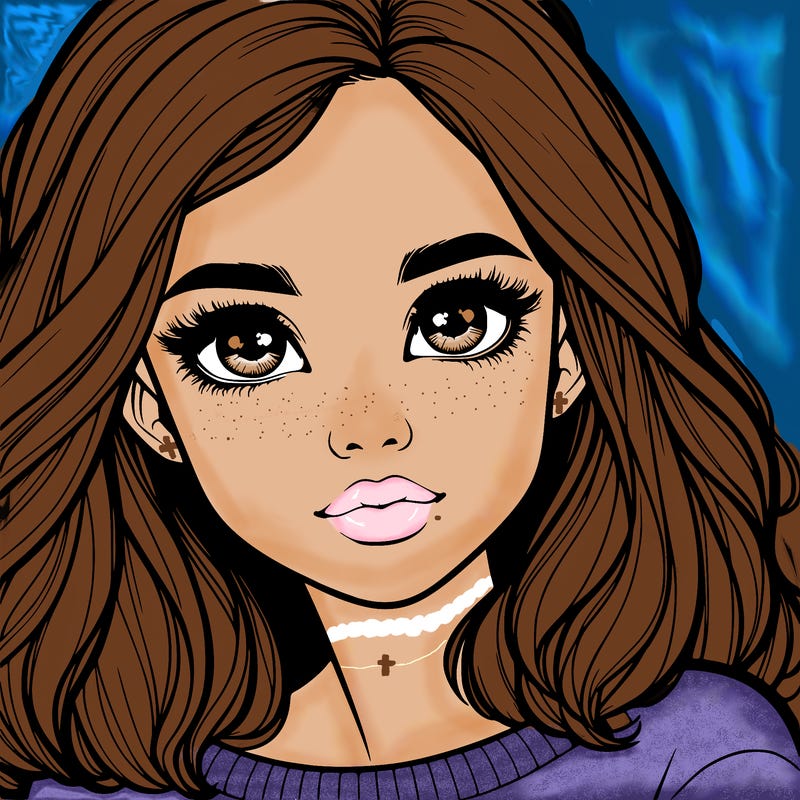 realistic girl whith cute eyes