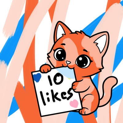 a small cat with a blank sheet of paper in its hand. the cat is sooooooo cute!