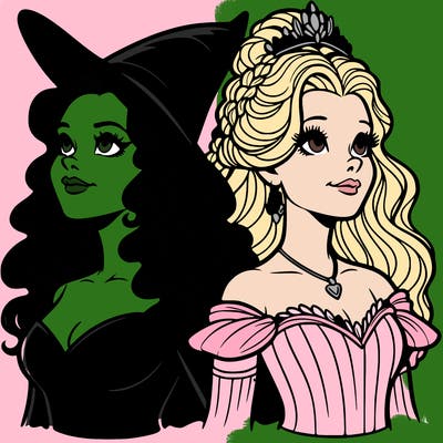 'elphaba and glinda (realistic)