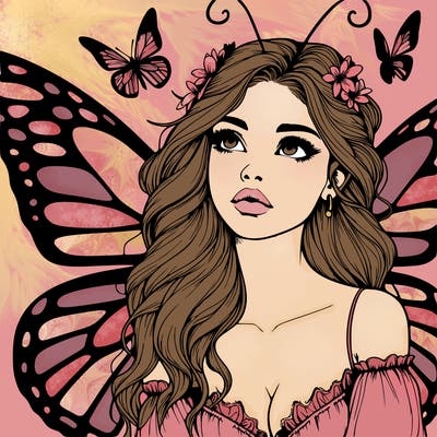 butterfly fairy realistic girl