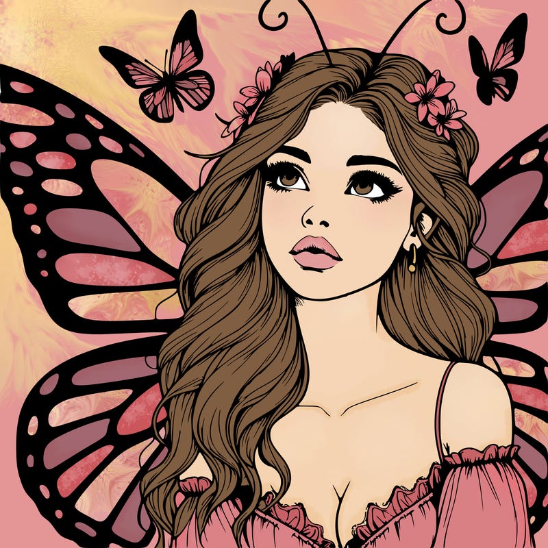 butterfly fairy realistic girl