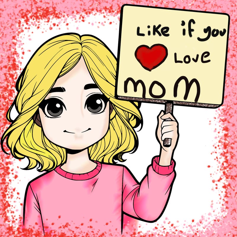 realistic girl holding up a sign