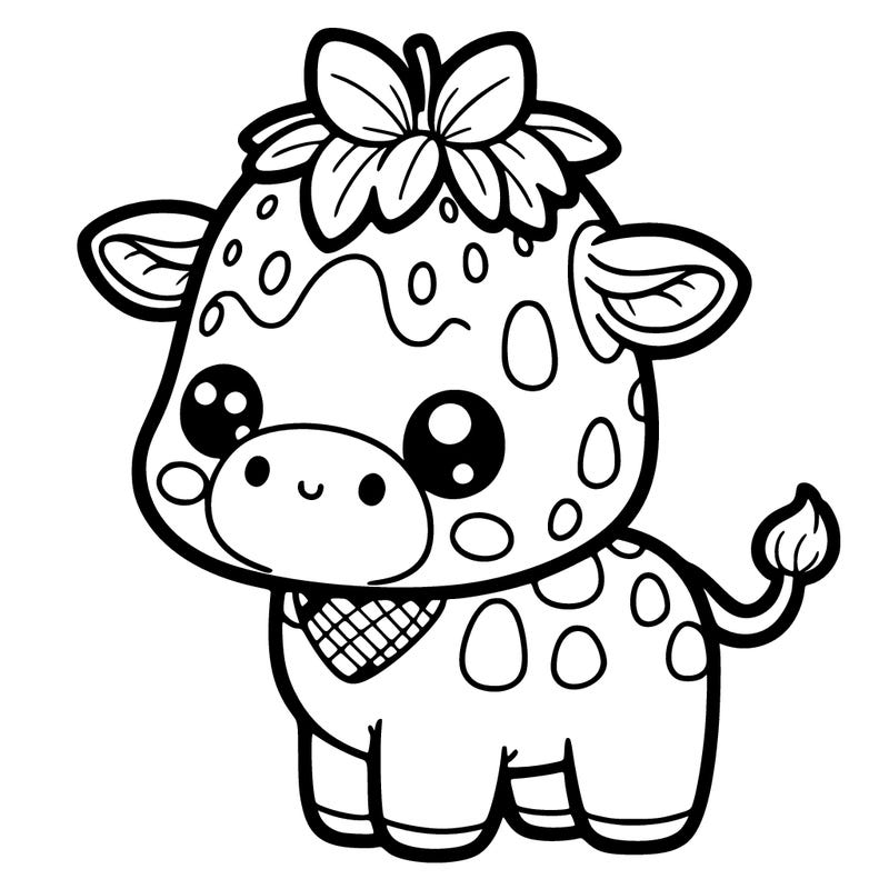 cute strawberry cow