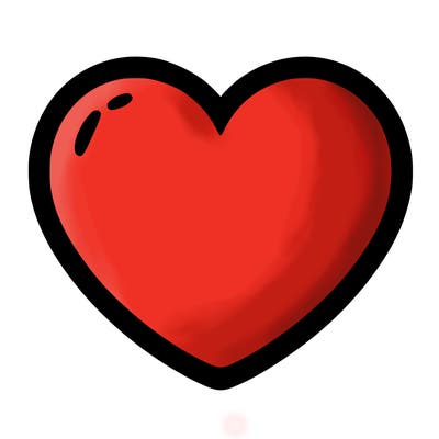 a blank heart